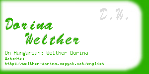 dorina welther business card